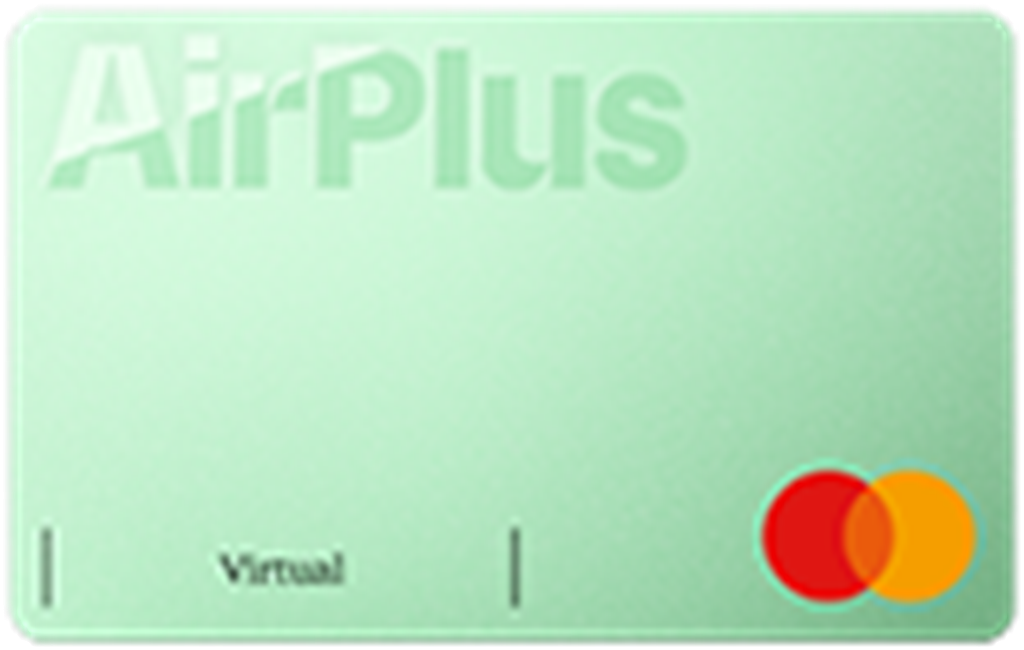 Grønt virtuelt AirPlus-kort.